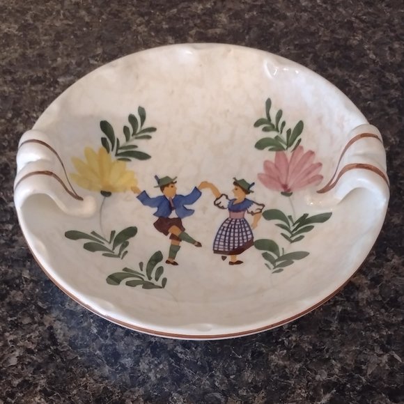 Vintage Authentic "Rare" Alpine Peasant Ware Candy Dish - Picture 2 of 5